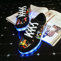 Couple Graffiti Low-cut Light Shoes USB Charging LED Lights Colorful Luminous Shoes