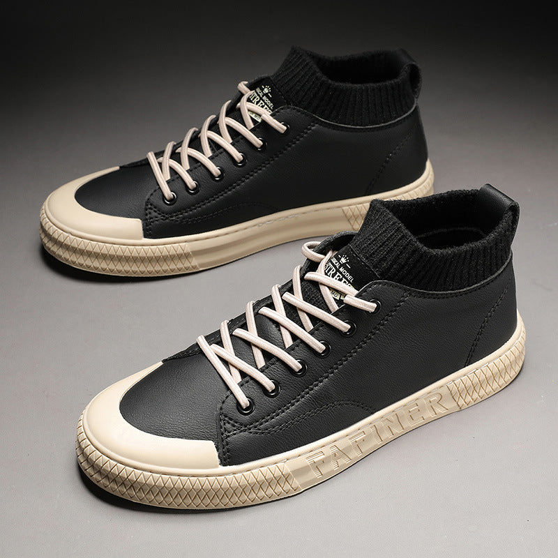 Lace-up breathable low heel shoes men's shoes