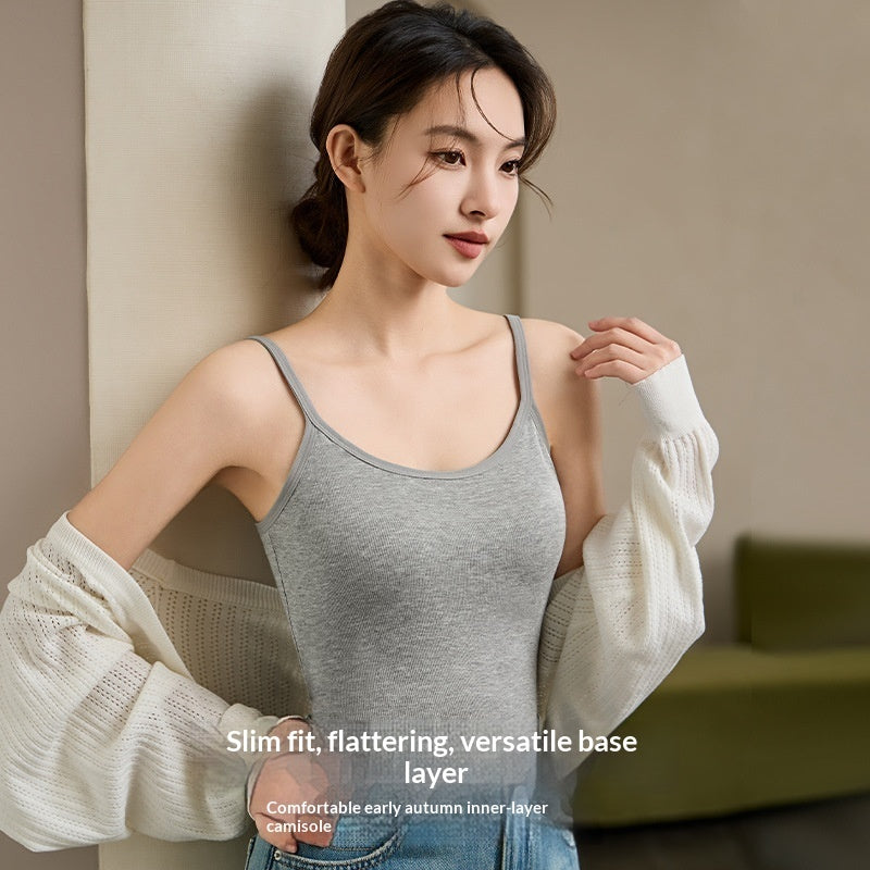Adjustable Strappy Tank Top Womens One-Piece Base Layer With Padded Cups Beautiful Back Outerwear