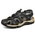 Sandals Summer New First Layer Leather Baotou Men's Outdoor River Upstream Beach Shoes