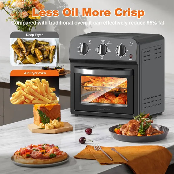 Family Size Air Fryer Toaster Oven Combo,13QT,360° Hot Air Circulation