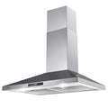 30 Inch Range Hood Wall Mounted 450 CFM Touch Panel Kitchen Stainless