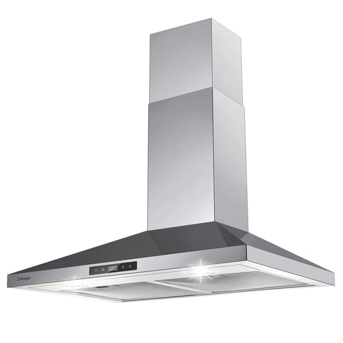 30 Inch Range Hood Wall Mounted 450 CFM Touch Panel Kitchen Stainless