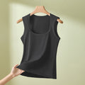 Womens Camisole Inner Layer Solid Color Square Neck Plus Size Sleeveless Base Shirt Slimming Bottoming Vest