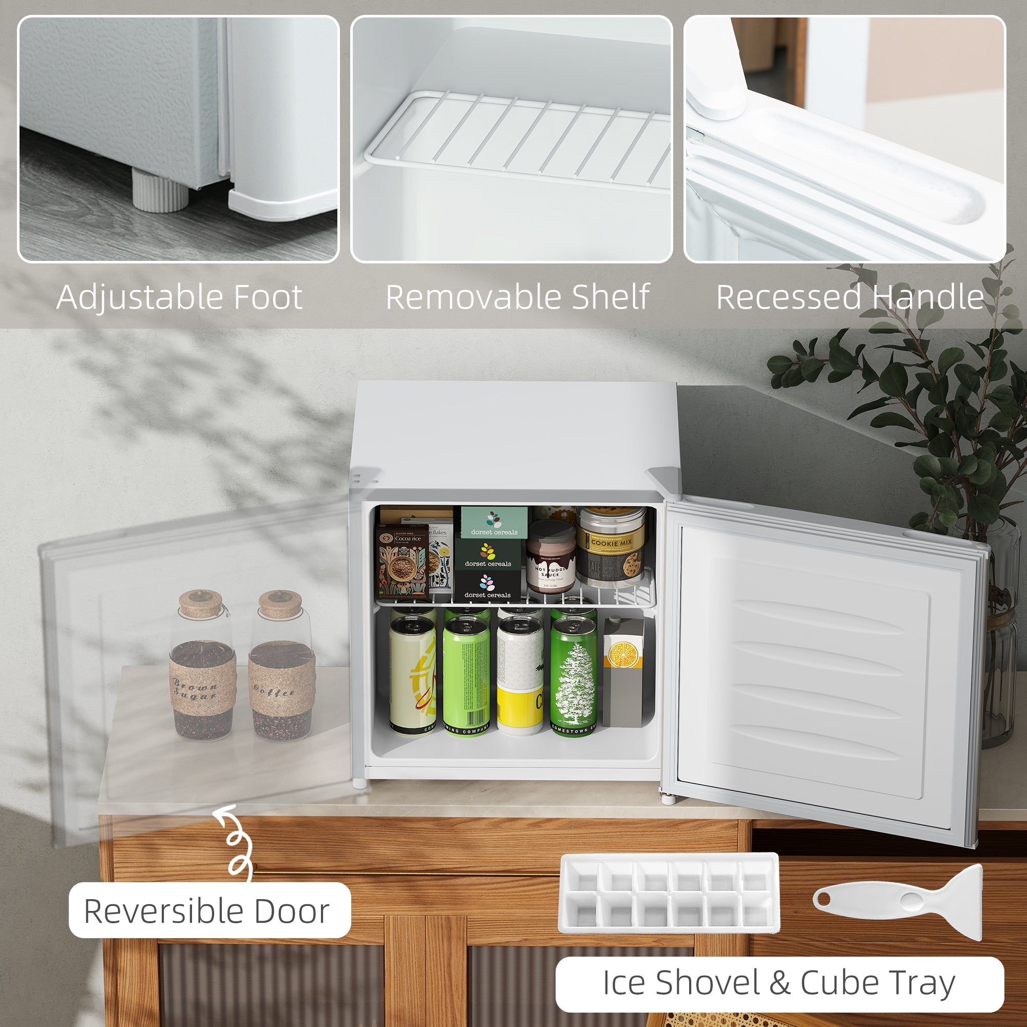 1.1 Cu.Ft Countertop Mini Freezer, Compact Upright Freezer with