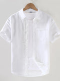 Men's Full Size Button Up Short Sleeve Shirt Plus Size