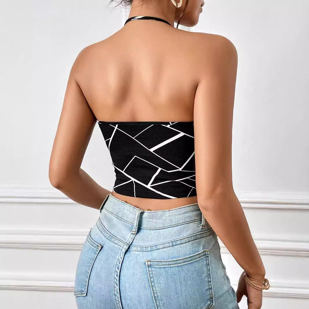 European And American-style Navel-baring Slim-fit New Vest