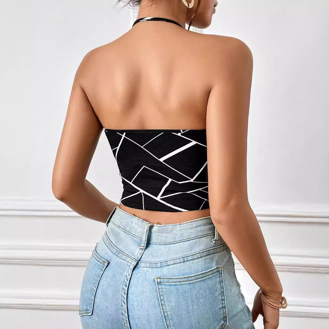 European And American-style Navel-baring Slim-fit New Vest
