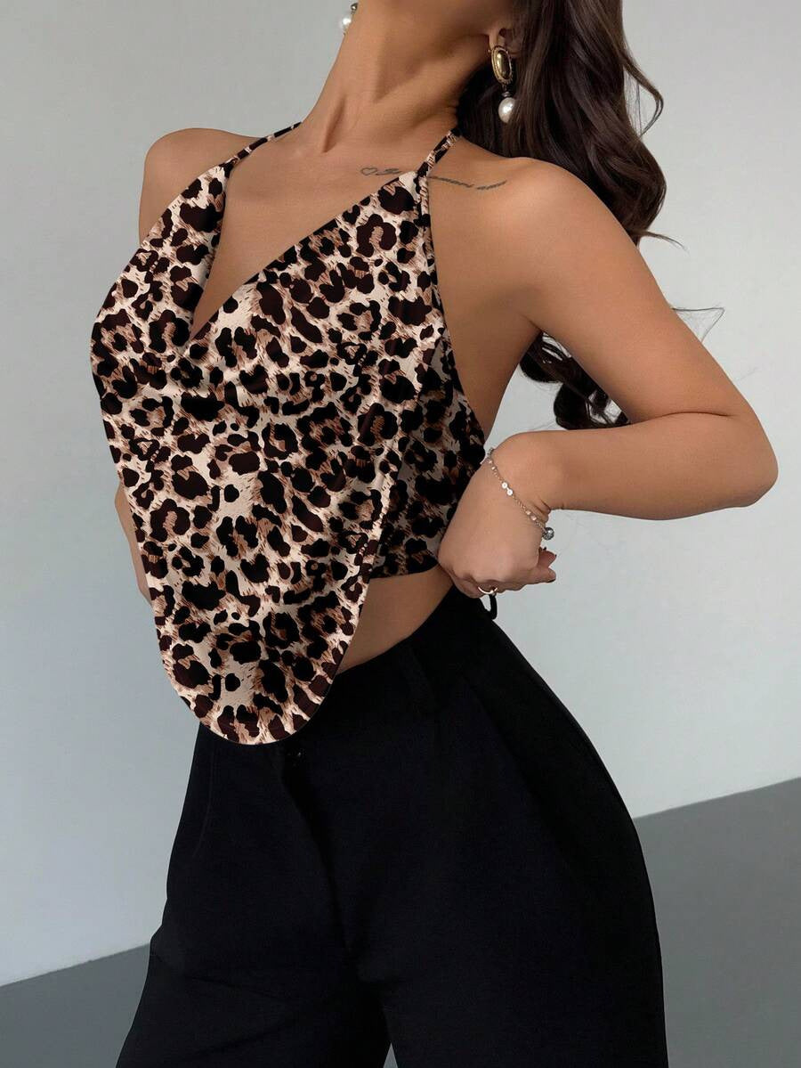 Women's Y2K Halter Neck V-Neck Backless Camisole