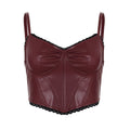 Women's Lace-Patchwork Corset-Style Asymmetrical Camisole