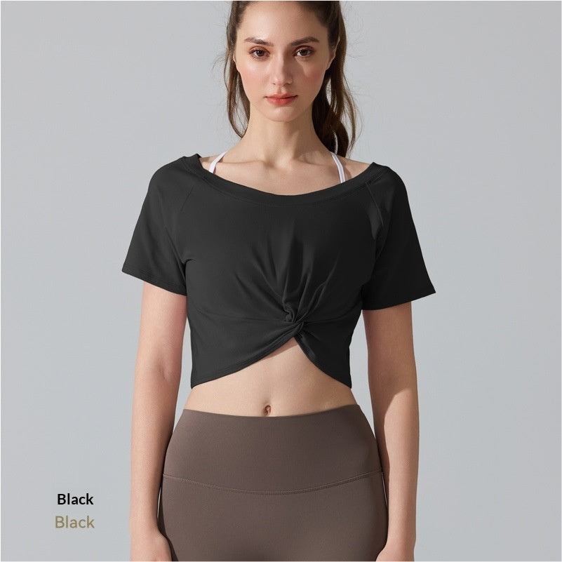 Women's Knotted Pilates Short-Sleeve T-Shirt