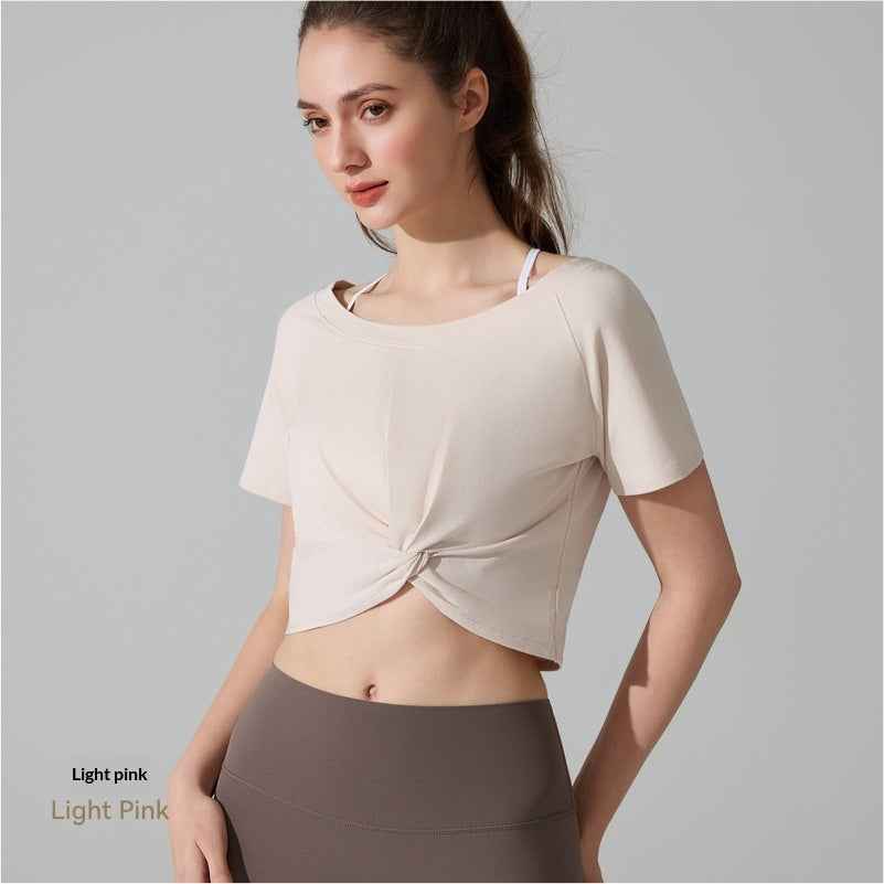 Women's Knotted Pilates Short-Sleeve T-Shirt