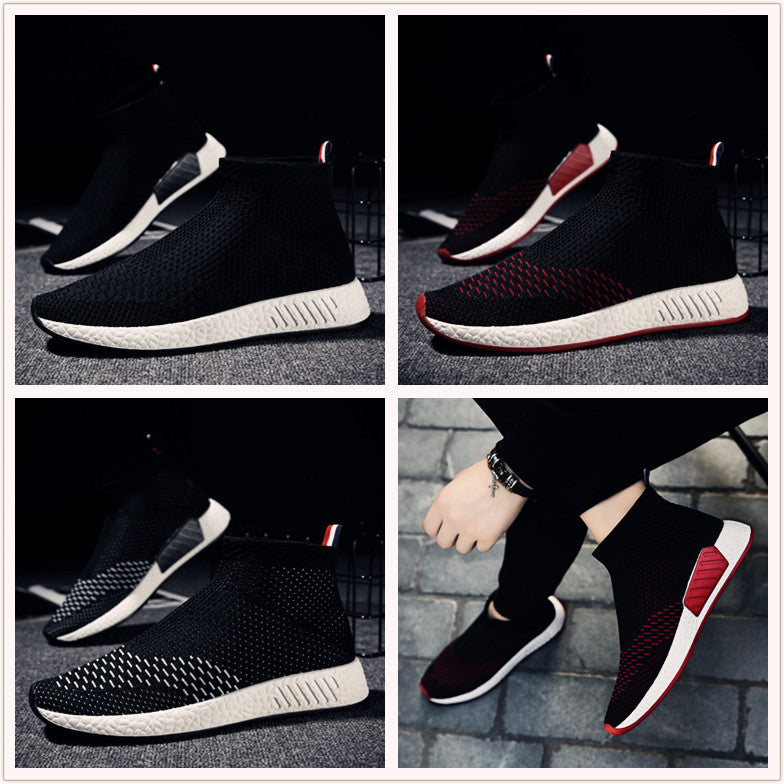 The autumn new lightweight fabric shoes men socks shoes flying shoes running shoes sports shoes net