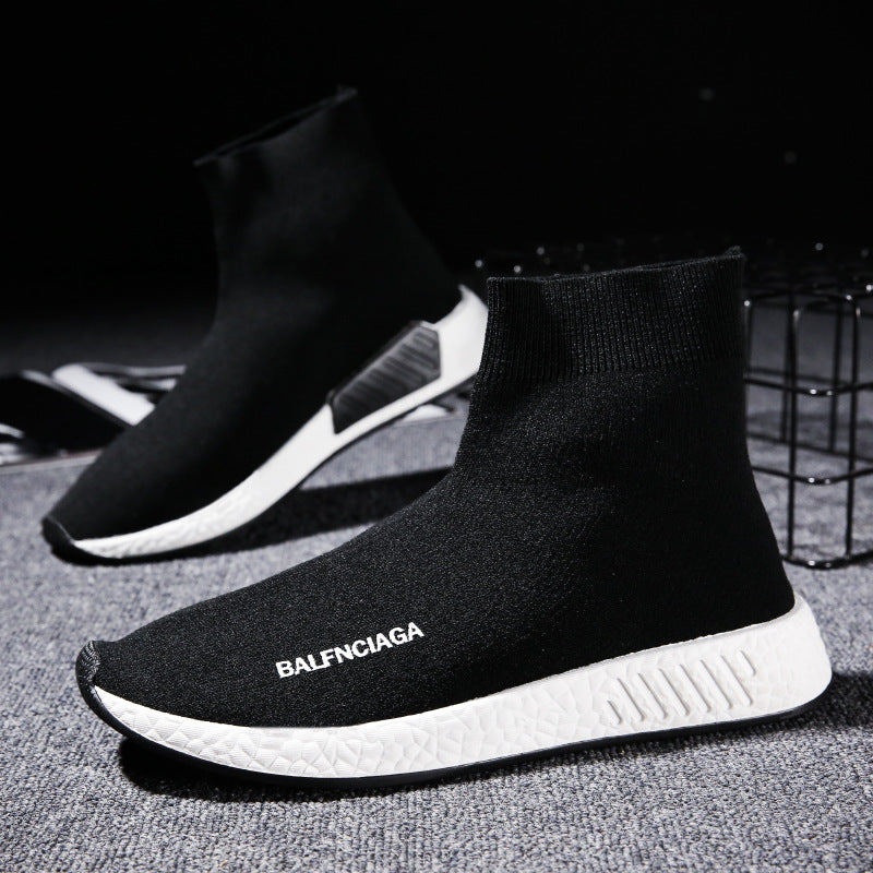 The autumn new lightweight fabric shoes men socks shoes flying shoes running shoes sports shoes net