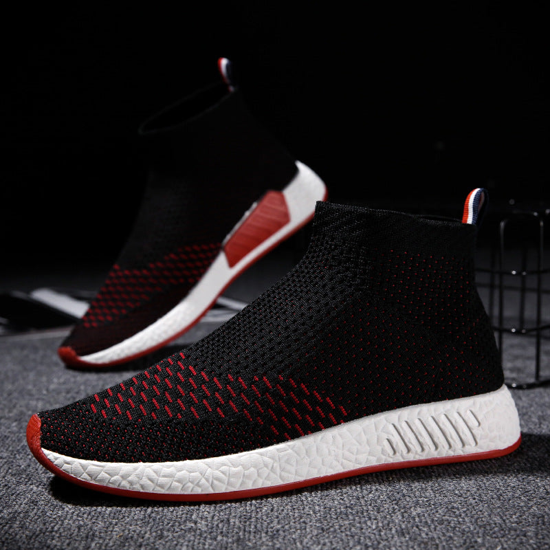 The autumn new lightweight fabric shoes men socks shoes flying shoes running shoes sports shoes net