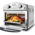 Stainless Steel 12-Liter Air Fryer, Dual Knob Control, 450°F