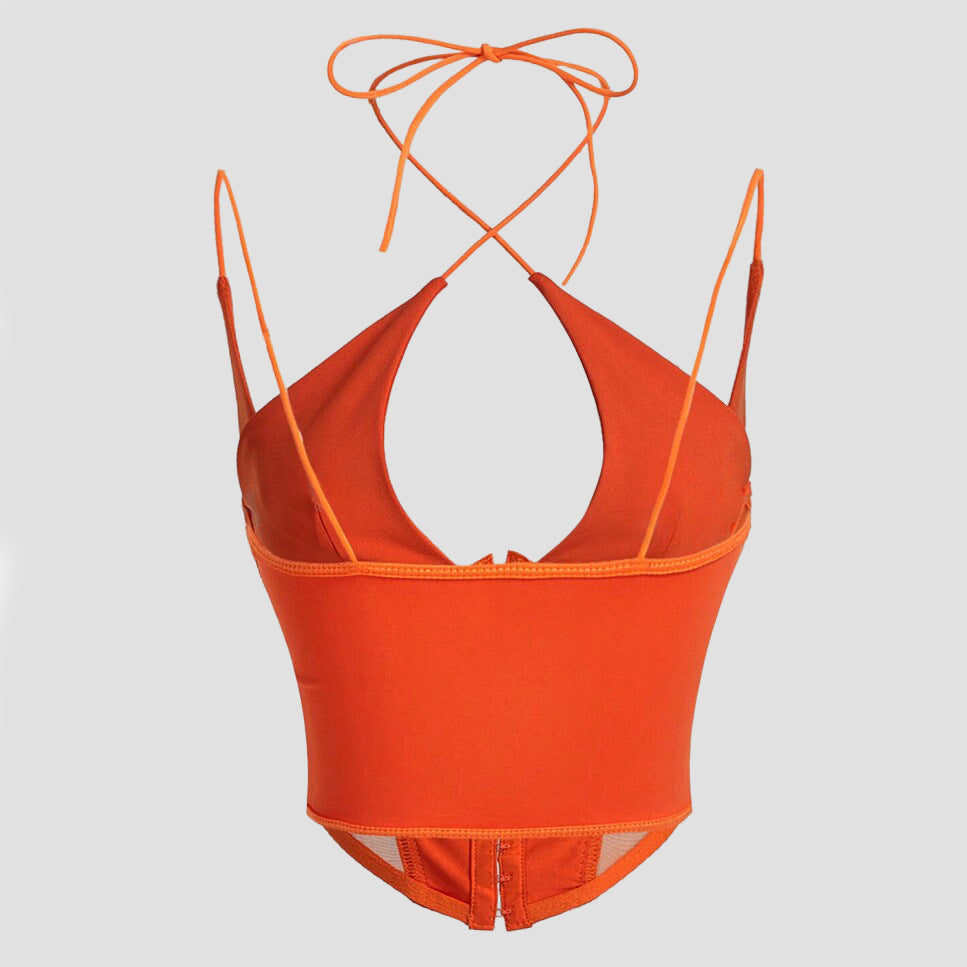 Womens Fashion Sheer Sexy Halter Strap Top