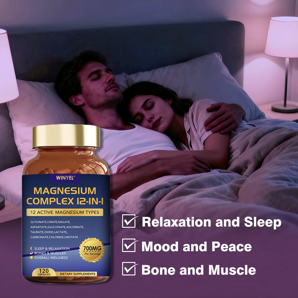 WINYEL Magnesium Complex 700mg 12 In 1 Magnesium Supplement With
