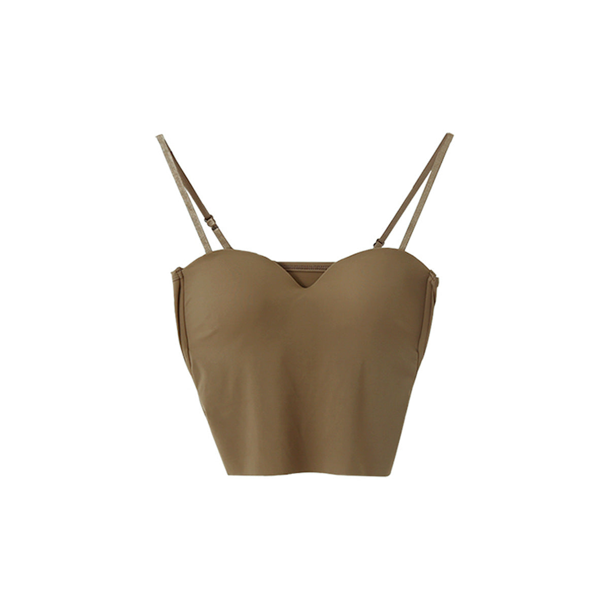 Ice-silk Seamless Camisole With Chest Pads Figure-flattering Outerwear