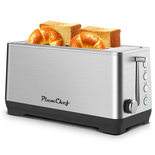 4-Slice Toaster, Extra Wide Long Slot Toaster, 6 Browning Settings,