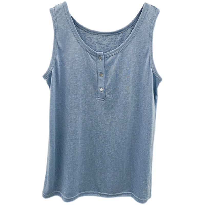 Strap Vest Women's Summer Outerwear White Base Layer