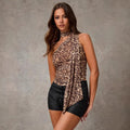 Women's Personalized Printed Halter Neck Camisole