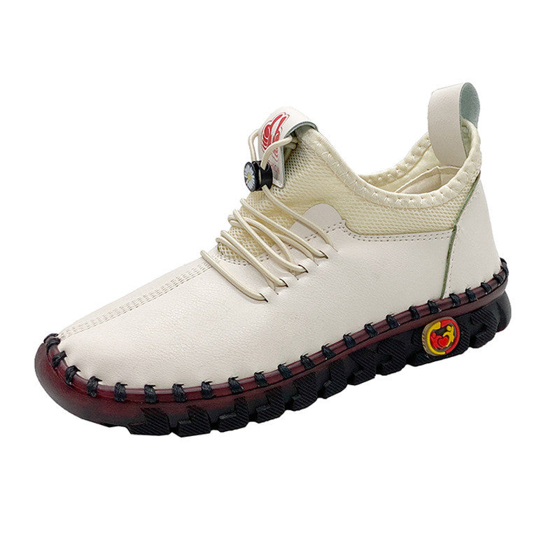 Women's Genuine Leather Oxford Soft Sole Comfortable Outdoor Walking Shoes