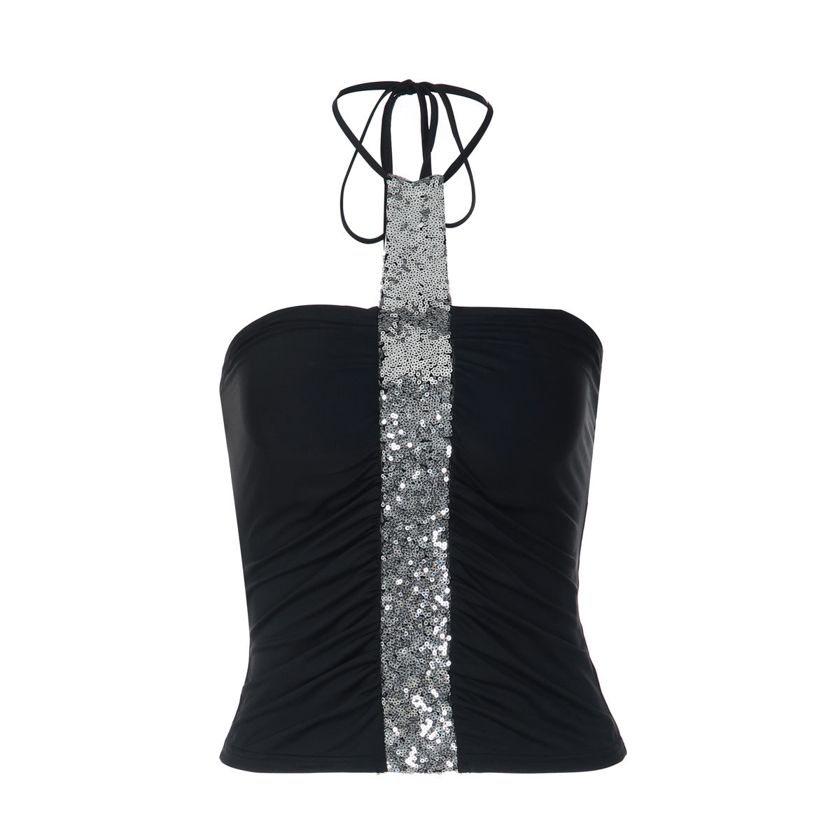 Strap Top Sexy And High-end Figure-hugging With Ruching Bold Girl Style Versatile Tube Top