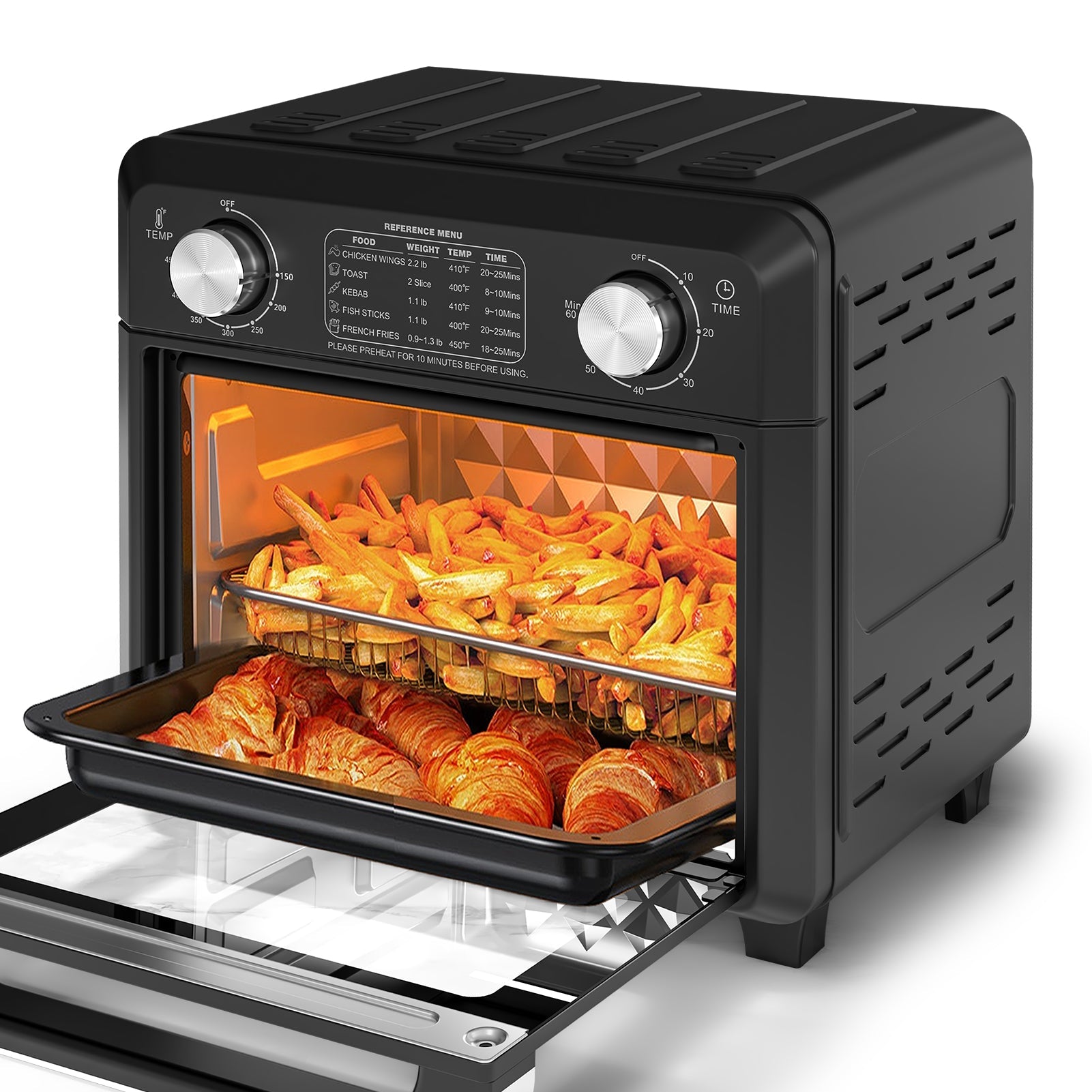 11QT Compact Air Fryer Toaster Oven, 1000W, Convection Countertop,