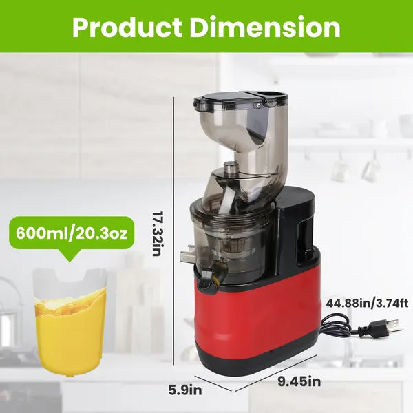 Cold Press Juicer Machine 300W Electric Slow Masticating Juicer For