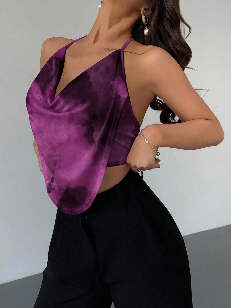 Women's Y2K Halter Neck V-Neck Backless Camisole