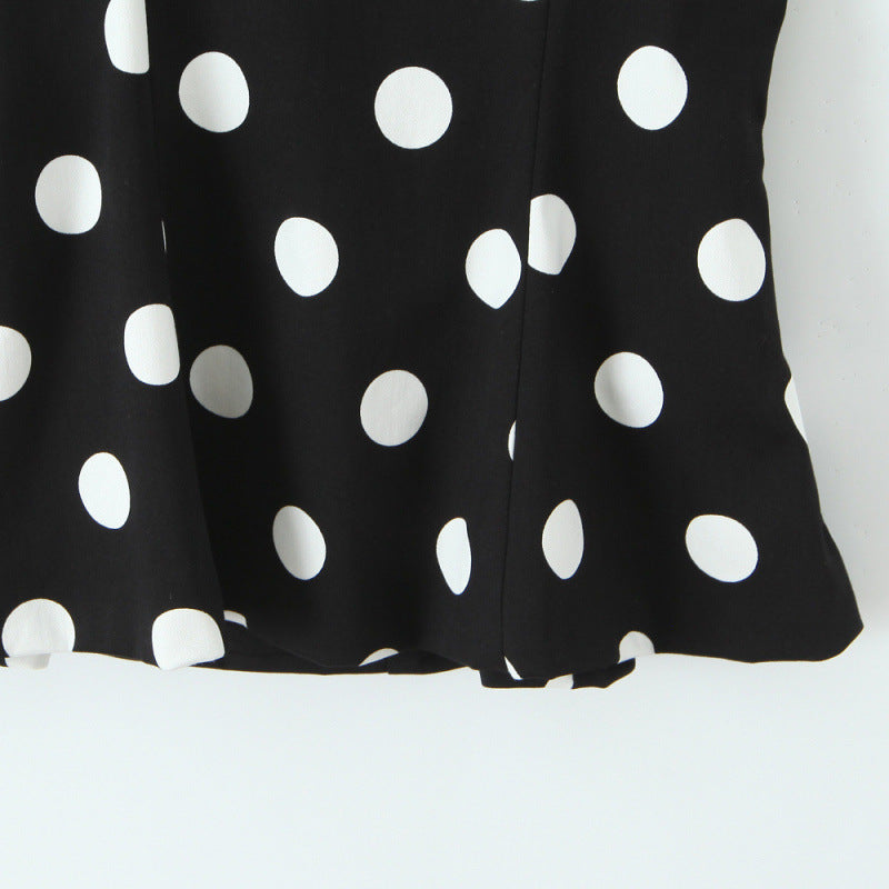 Women's Fashionable Polka-dot Halter-neck Top