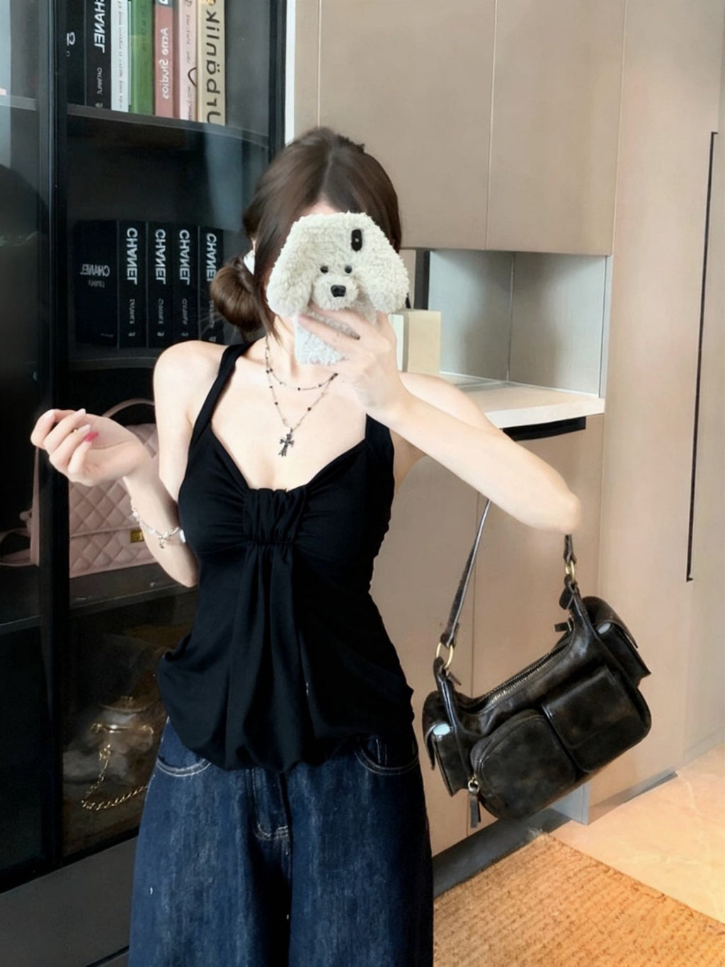 American-style Pure Seductive Sexy V-Neck Knotted Camisole For Women