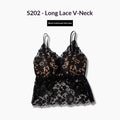 Lace Floral Camisole Mesh Top With Built-in Pads Sexy Slim-Fit Minimalist Base Layer