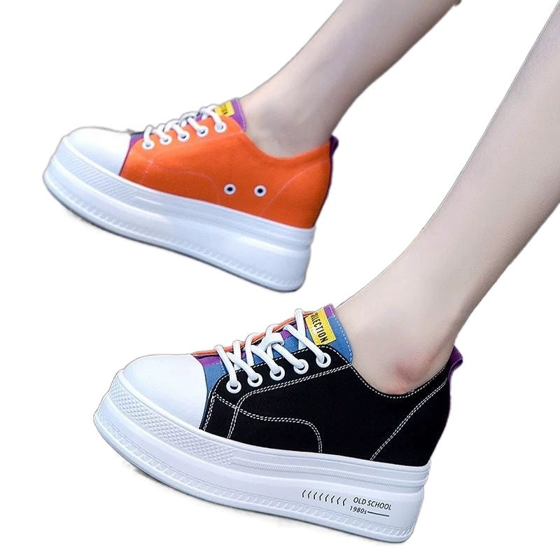 Height Increase All-match White Shoes Autumn Thick-soled Inner Height Shoes