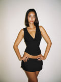 Sexy Solid-color Slim-fit Sleeveless Versatile Top