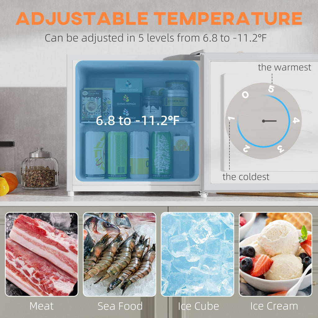 1.1 Cu.Ft Countertop Mini Freezer, Compact Upright Freezer with