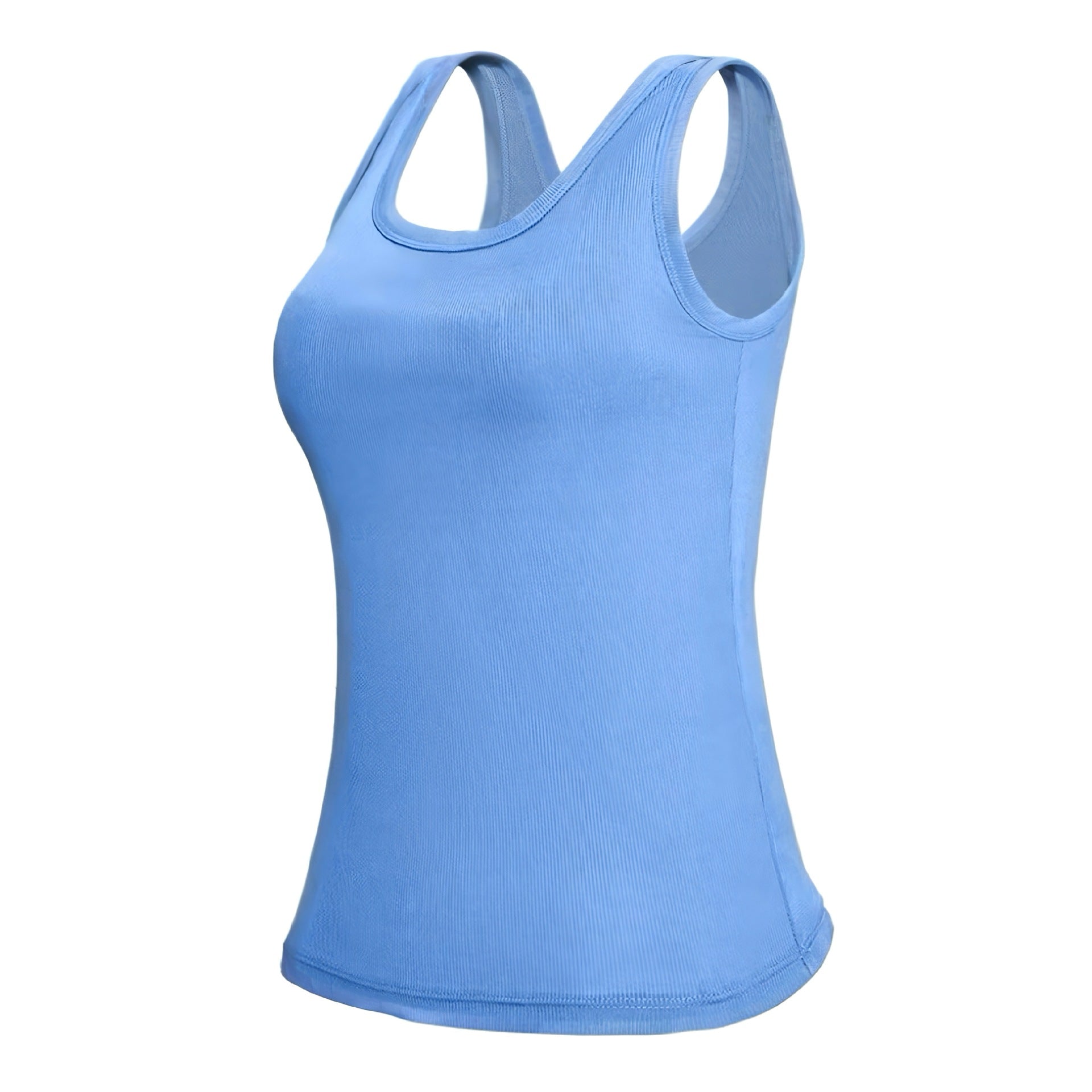 Threaded Strap Padded Comfortable Slim-fit Inner Or Outer Wear Wide Shoulder Strap Sleeveless Tank Top