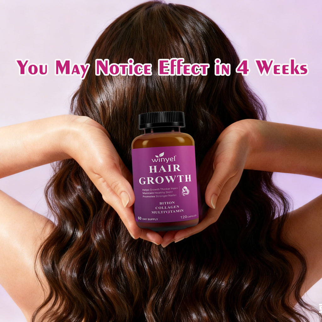 Hair Growth Vitamins Containing 1,000 Mcg Ofbiotin, Collagen, Saw