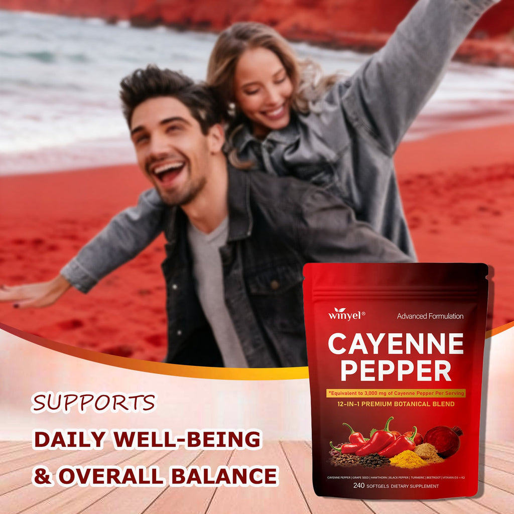 Chili Pepper Softgel Supplement To Support Leg Vein, Heart, And