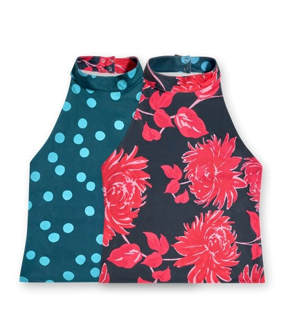 Fashionable Printed Halter Neck Tube Top Reversible Women's