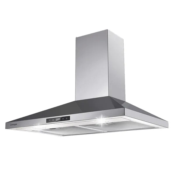 30 Inch Range Hood Wall Mounted 450 CFM Touch Panel Kitchen Stainless