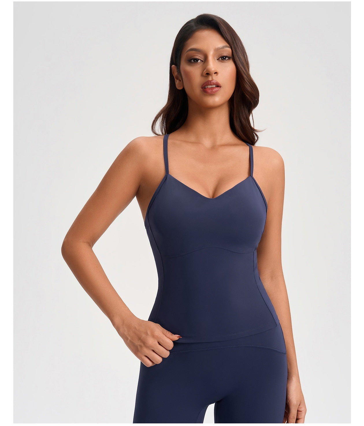 Womens Yoga Tank Top With Thin Straps For A Beautiful Back Base Layer