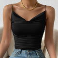 New Womens Slim-fit Elegant Boat-neck High-elastic Knitted Camisole