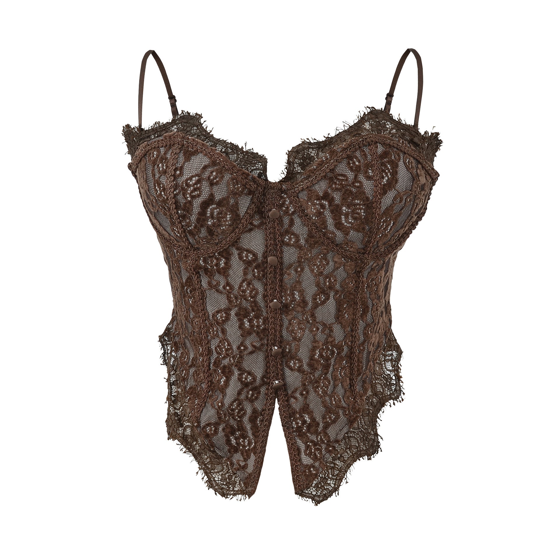 Sexy Lace Patchwork Fishbone Camisole