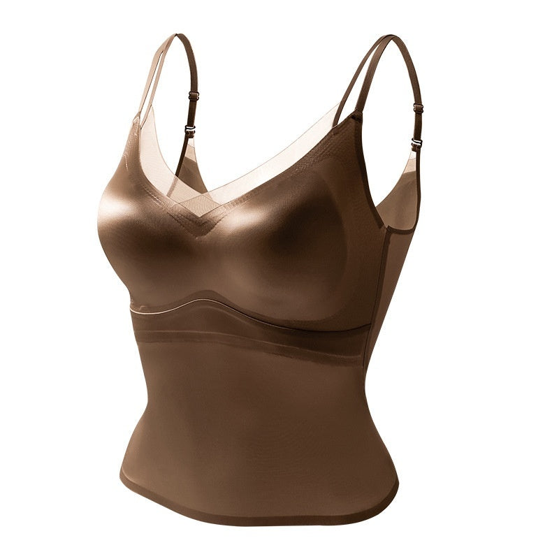 Mildly Luxurious Breathable Cross-Strap Mesh Slip In Silk Satin