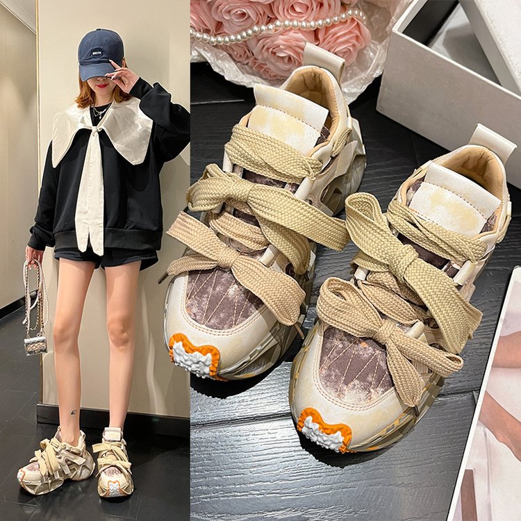 Women's Fashion Graffiti Thick Bottom Heightening Shoes