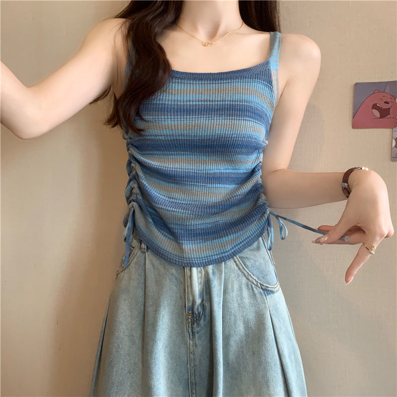 Women's Fashionable Slim-Fit Striped Knitted Camisole