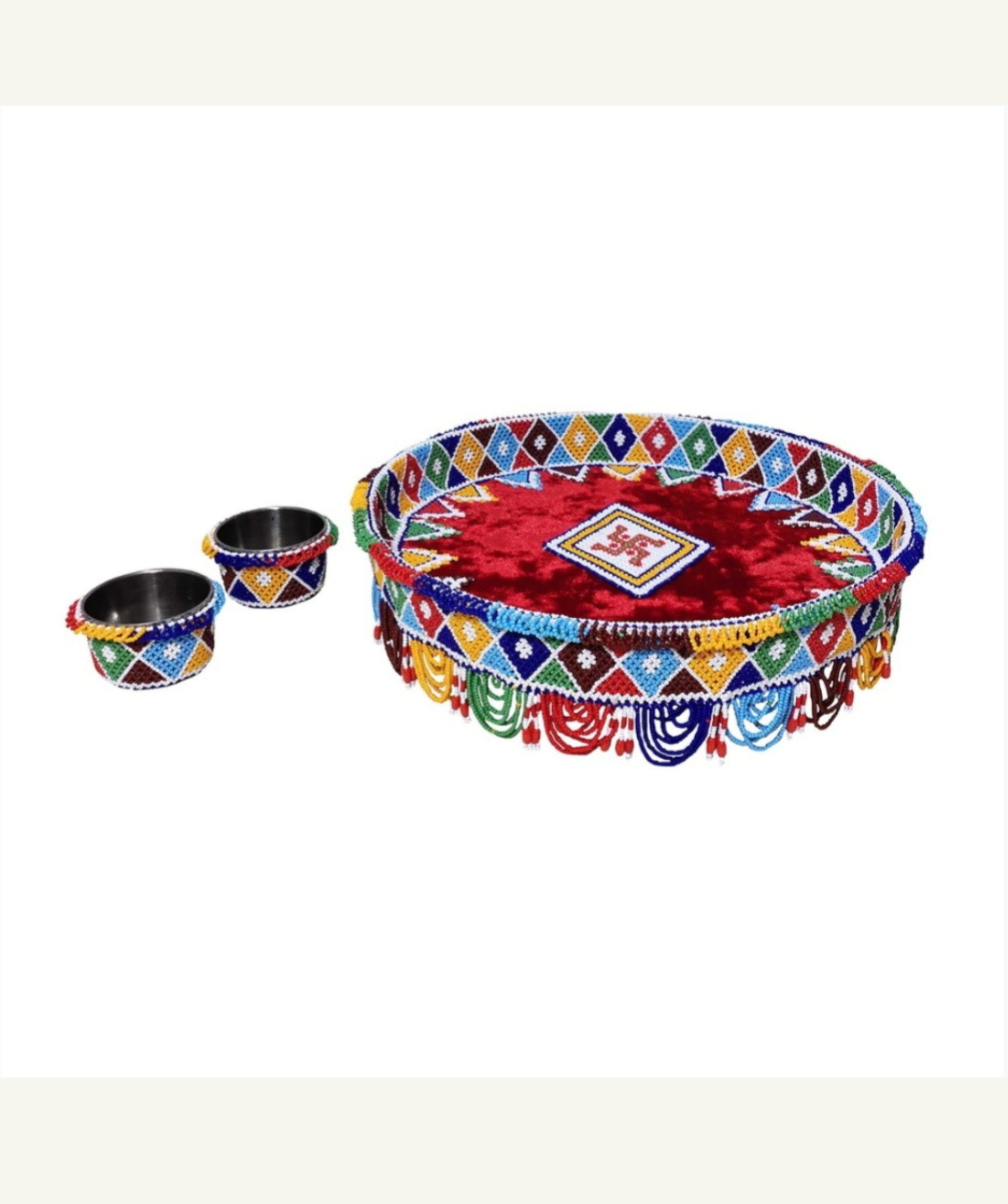 Beaded Decorative Ritual Puja Thali