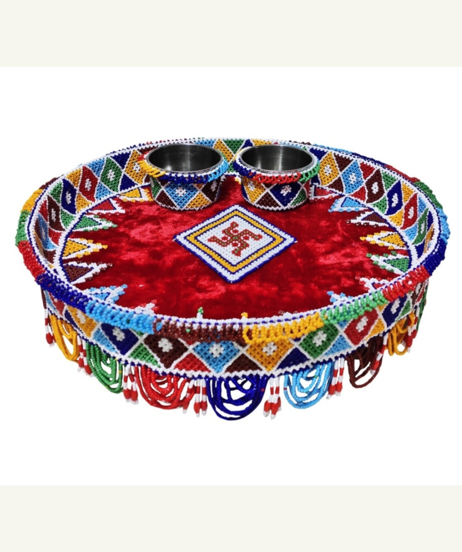 Beaded Decorative Ritual Puja Thali